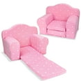 thumbnail image 3 of Sophia's 2-in-1 Plush Polka Dot Pull-Out Sleeper Chair Converts to Single Bed for 18'' Dolls, Light Pink, 3 of 4