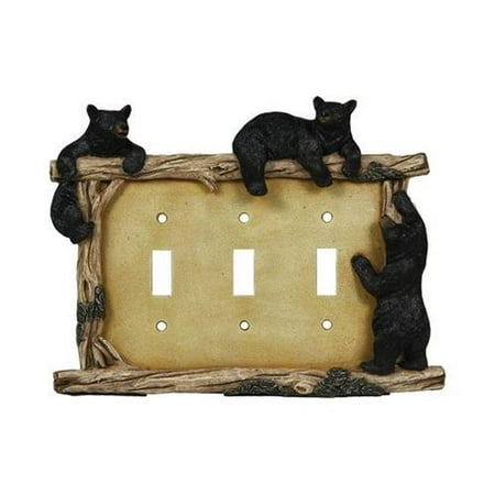 Rivers Edge Products Bear Triple Switch Plate Cover