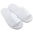 thumbnail image 2 of Disposable Open-Toe Terry Cloth Slippers for Hotel & Spa Guests, Soft Absorbent Bath House Bedroom Indoor Footwear (5 Pairs), 2 of 6