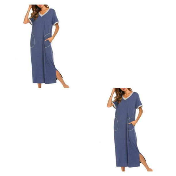 Sonducket Batas de algodón para mujer: ropa de dormir favorecedora y cómoda Camisones y camisones de mujer de ajuste cómodo Type7 NO7
