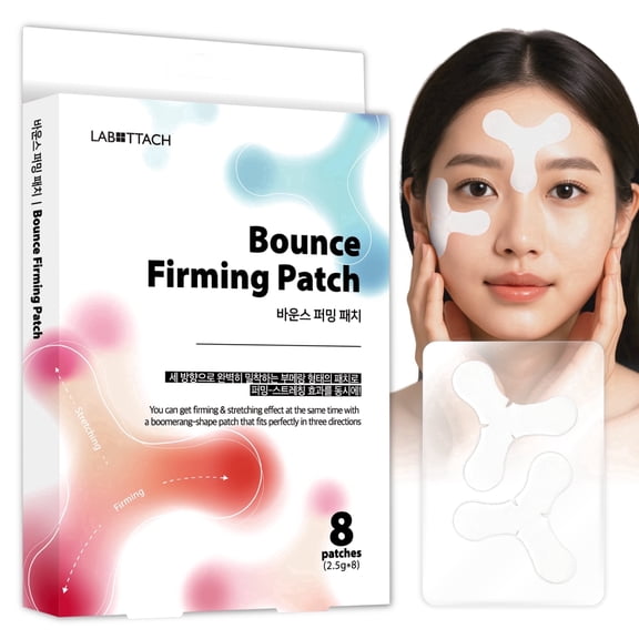 Labottach Bounce Firming Anti-Wrinkle Care Patch for Forehead & Smile Lines, 8 Count