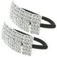 thumbnail image 2 of 2pcs Fine Ponytail Holder Crystal Hair Rings Hair Elastics Rhinestone Hair Bands, 2 of 7