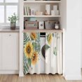 thumbnail image 6 of Spring Sunflower Kitchen Curtain for Berdoom Living Room Cafe 45 Inch Length, Garden Botanical Leaves Butterflies Tiers Curtains Light Filtering Drapes Rod Pocket Window Treatment 2 Panels 52"Wx45"L, 6 of 8