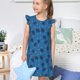 thumbnail image 4 of Fotbe Tennis Rackets 1 Vestido de Dormir para Niñas de 3 a 10 Años, Mangas Cortas, Estilo Princesa, Pijama Camisón con Mangas Voladas-Medium, 4 of 6