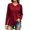 Red, variant on Tqcoqu Women's Solid V Neck Raglan Long Sleeve Tunic Tops,Curved Hem Loose Soft Casual Basic Shirts For Fall Layering,Army Green Women's S-XXL