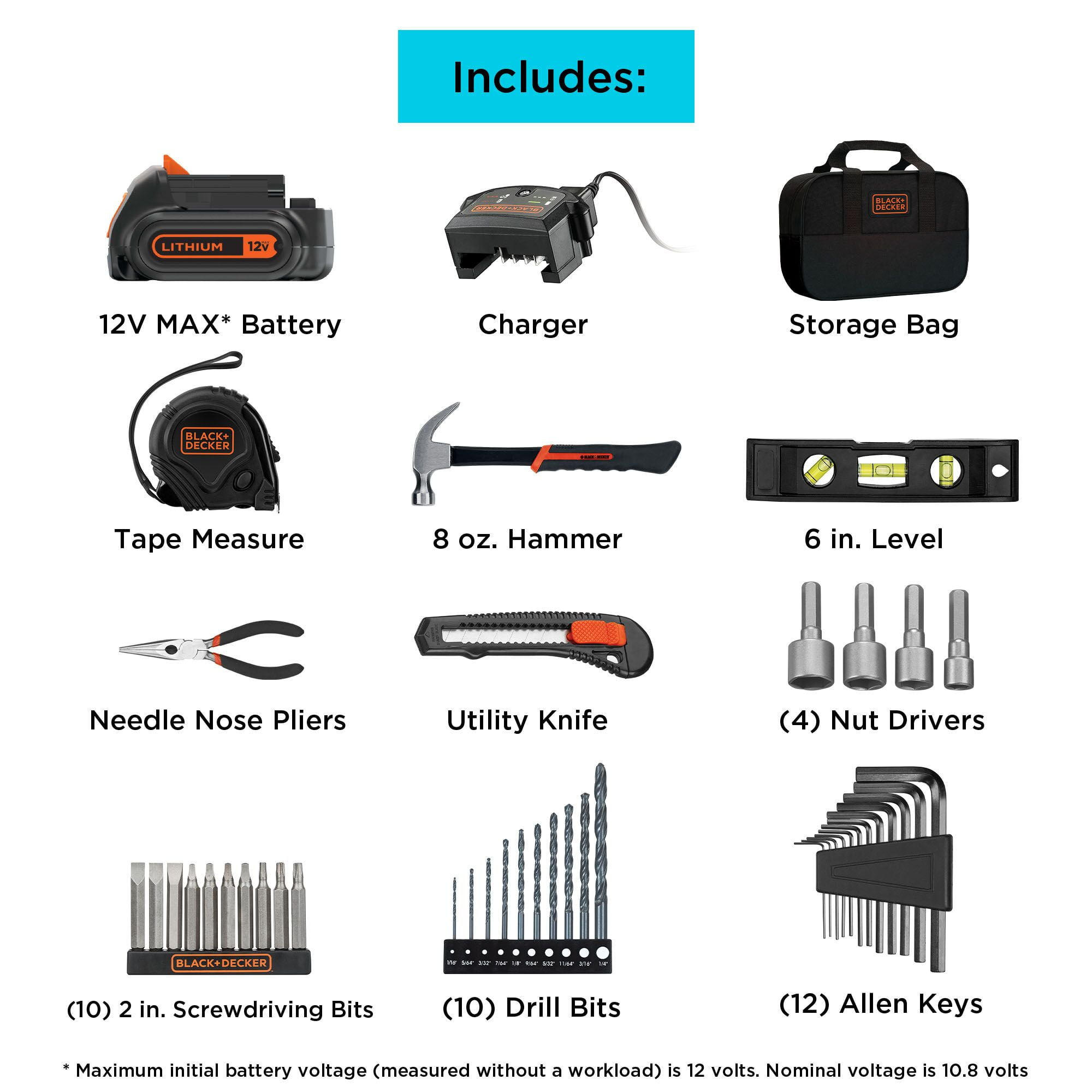 BLACK+DECKER Drilling and Driving Complete Home Essentials Set