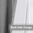 thumbnail image 4 of 100% Blackout Curtains for Bedroom 108 Inches Long Grommet Linen Face Full Light Blocking Curtain Drapes for Living Room Thermal Linen Look Curtains 2 Panels Set, 52" W x 108" L, Navy, 4 of 7