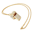 thumbnail image 2 of 2X Whistle, Metal Crystal Rhinestone Whistle, Shining Whistle with Keychain for Referees, Coaches, Teachers, 2 of 8