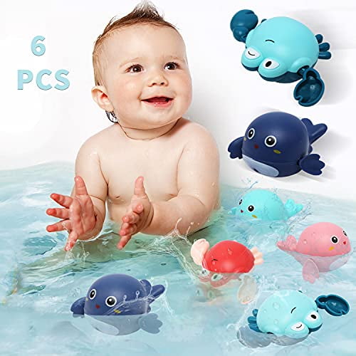 6pcs Dinosaur Rubber squeaking Toy Children's Cognitive PVC Bath Toys ODLK 