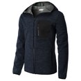 thumbnail image 4 of H2H Mens Casual Slim Fit Zip-up Hoodie Fleece Lining Active Zip-up Winter Jackets NAVY US 3XL/ASIA 4XL (CMOHOL081), 4 of 6