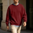 thumbnail image 5 of CYiJun Men's Crewneck Sweatshirts Lightweight Long Sleeve Casual Pullover Fleece Sweatshirt, 5 of 6