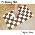 thumbnail image 6 of Checkered Dog Feeding Mat, Absorbent Mats for Dog Food and Water Bowl, Dispenser, Retro Aesthetic Navy Blue Checkerboard Pet Placemat for Dogs, Cats, Puppy, 16" X 24”, 6 of 6