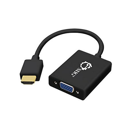 Siig Aluminum Hdmi To Vga Adapter Converter With Audio – Hdmi/vga/mini-phone For Audio/video Device, Speaker, A/v Receiver – 1 Pack – 1 X Hdmi Male Digital Audio/video – 1 X Hd-15 (ce-h22311-s1) Siig Aluminum Hdmi To Vga Adapter Converter With Audio – Hdmi/vga/mini-phone For Audio/video Device, Speaker, A/v Receiver – 1 Pack – 1 X Hdmi Male Digital Audio/video – 1 X Hd-15 (ce-h22311-s1)