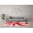 thumbnail image 3 of Ahgly Company Machine Washable Indoor Square Abstract Red Modern Area Rugs, 7' Square, 3 of 4