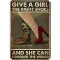 thumbnail image 1 of Zapatos Placa Metal Vintage Pintura Hierro Rectangular Arte Pared Del 20x30cm, 1 of 9