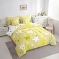thumbnail image 3 of Castle Fairy Kawaii Starry Sky Bedding Comforter Set 7-Piece for Preppy Child,Dreamy Princess King Bedding Sets,Cute Stars Print Ultra Soft Bed Sheets,Lightweight Room Decor,Reversible, 3 of 8