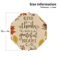 thumbnail image 2 of Yiaed Thanksgiving With A Grateful Heart Print Leather Coasters for Drinks - Cup Coasters Coffee Table Kitchen Table Bar, Home & Office Gifts Handmade Drink Coasters-Octagon, 2 of 6