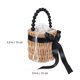 thumbnail image 3 of 1 UNID REDONDA REDONDO WOVEN BOLSA DE LADY BOLSA DE VIAJE DE HORNO SIMPLE, 3 of 6
