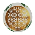 thumbnail image 4 of PIKWEEK Washable for Home Kitchen Outdoor Decoration Palm Leaves with Lush Branches and Leaves, Tropical Jungle Palm Leaves with Charming Colors Round Tablecloth White, 4 of 8
