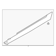 Genuine OE Mopar Rocker Molding - 6LL03RB1AA