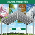 thumbnail image 6 of COBIZI Outdoor Metal Carport, 10' x 20' Heavy Duty Garage Car Shelter Shade, Carport Canopy with Powder-Coated Steel Frame for Outdoor Party, Birthday, Upgraded Grey, 6 of 8