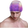 thumbnail image 2 of FYBTO Swimming Cap Lavender Provence Purple Flowers Adult FYBTO Polyester, 2 of 4