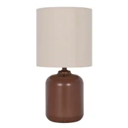 Mainstays 12.75 in Traditional Faux Wood Table Lamp with Oatmeal Polyester Shade