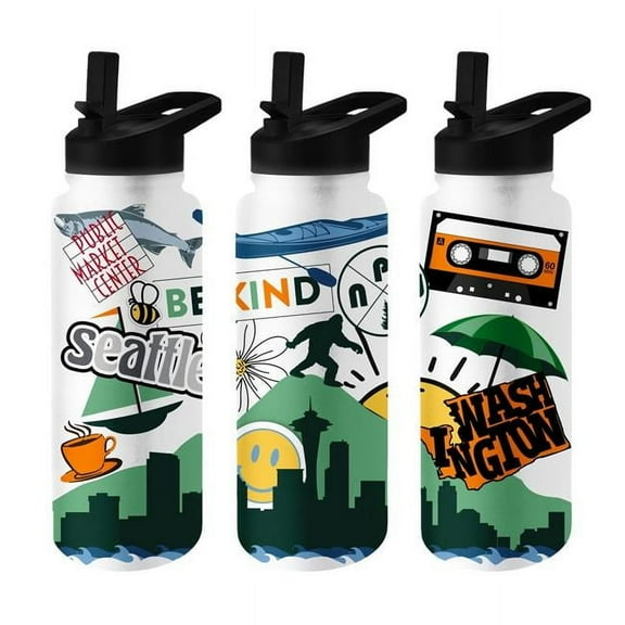 Logo Brands C4887-S34QB-63 Seattle 34 oz Native Quencher Bottle