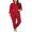 red, variant on HYwys Christmas Family Matching Hoodie Pajamas Jumpsuit Reindeer Pattern Long Sleeve Romper Zipper Pjs for Women