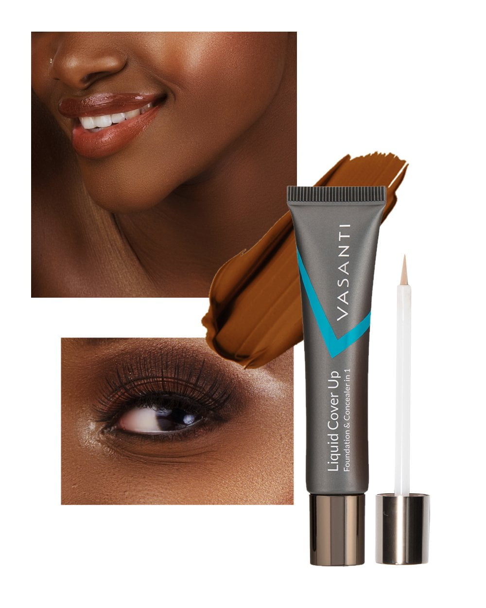 Vasanti Liquid Cover up Foundation and Concealer in 1 (V14) Full