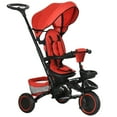 thumbnail image 1 of Aosom 6-in-1 Toddler Tricycle, Kids Trike with Rotatable Seat, Red, 1 of 9