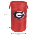 thumbnail image 4 of Smart Design Pop-Up Spiral Laundry Hamper Bag - Collapsible - Dorm Room Essential - 15 x 25 inch - University of Georgia - Kids Clothes Basket Organizer - Black & Red - [Georgia Bulldogs], 4 of 5