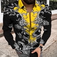 thumbnail image 2 of Camisa para hombre 2024 con estampado floral en 3D, camisa con solapa y manga larga, vestido de fiesta de graduación, 11 colores, informal, tallas S a 5XL, 2 of 4