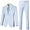 Blue, variant on Lycody Summer Boys Seersucker Suit Kids Formal Slim Tuxedo Suits for Teen Beach Prom Graduate Party Wedding Single Breasted Pocket design Jacket Adjustable waist Pants Set