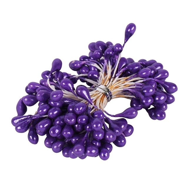 Ounissouiy 6/8/10/12/50/70/90 Uds. Mezcla de flores moradas cereza estambre bayas paquete DIY Navidad pastel de boda caja de regalo decoración de coronas Flores artificiales No.15 Ounissouiy HA002016-15