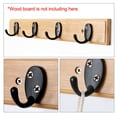 thumbnail image 4 of 3pcs Wall Hooks Zinc Alloy Hook Caps Coat Towel Wall Bathroom DIY Hanger w Screws Black, 4 of 7