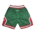 thumbnail image 4 of Pantalones cortos de baloncesto cortos con cordón bordado retro Bulls Pantalones cortos de entrenamiento, 4 of 4