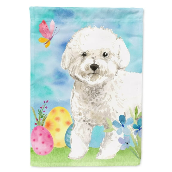 Carolines Treasures CK1925GF Easter Eggs Bichon Frise Flag Garden Size  Small multicolor