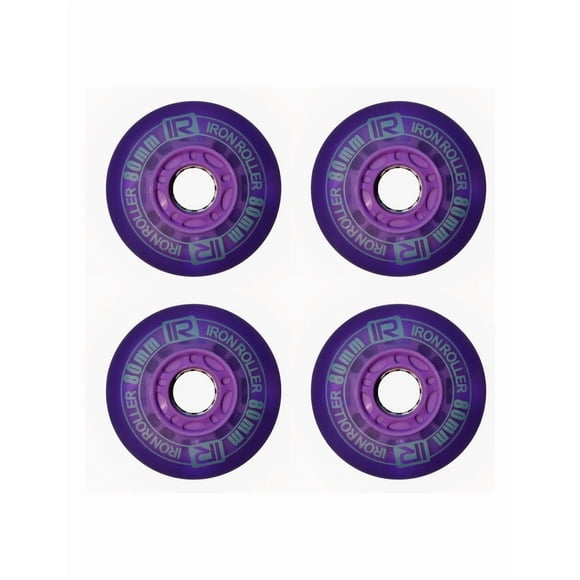 Kit De 4 Llantas Led Moradas De 80mm Para Patines