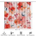 CLXMCS Peach Red Flower7157 Bathroom Shower Curtain Set, 4PS Bathroom