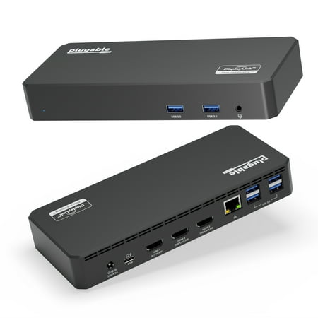 UPC: 0819927012023 | Plugable USB C Triple Display Docking Station with Laptop Charging  Thunderbolt 3 or USB C Dock Compatible with Specific Windows and Mac Systems (3x HDMI  6x USB Ports  60W USB PD)