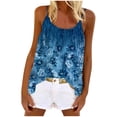 thumbnail image 2 of Puntoco Blusas de cuello cuadrado, blusas casuales de moda para mujer, camisetas holgadas estampadas, camisolas de cuello redondo, 2 of 5
