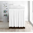 thumbnail image 4 of Dual Tone Dorm Bed Skirt, Ruffled Dual Tone Dorm Size Bed Skirt - 100% Microfiber Fabric, Dual Tone Dorm Bed Skirt Twin XL Size College Dual Tone Dorm Bed Skirt 46" Drop - Chocolate and White Solid., 4 of 4