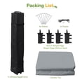 thumbnail image 4 of Yeshouse Carpa plegable de 4 x 4 metros (13 x 13 pies) para todo tipo de clima con mosquitera - Refugio solar de acero resistente de 6 lados con bolsa de transporte - Carpas tipo pabellón para patio, 4 of 8