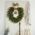 thumbnail image 6 of Linen Bow Wreath, Front Door Hanging, Christmas Courtyard Decor, Elegant Holiday Wreath, Rustic Decoration, Holiday Door Decoration, Indoor Outdoor Christmas Decor Christmas Decorations, 6 of 7