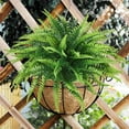 thumbnail image 3 of Viworld 8Pack Artificial Persian Fern, Fake Boston Fern Greenery Faux Plants for Home Garden Party Thanksgiving Decor (Green), 3 of 9