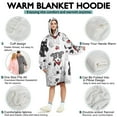 thumbnail image 5 of Scribble Dogs Wearable Oversized Blanket,Wearable Blanket Hoodie for Adults,Cozy Hooded Blankets with Super Pockets,Super Warm Fuzzy Pullover for Women & Men, 5 of 6