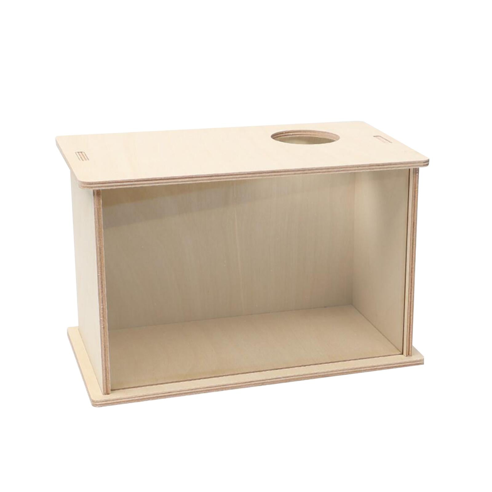 Hamster Digging Box Hamster Sand Bath Box Bed Visible Playing Hideout Rest Hutch Bathroom Sand Bath Container for Gerbils Chinchillas Mice , 25cmx15cmx15cm