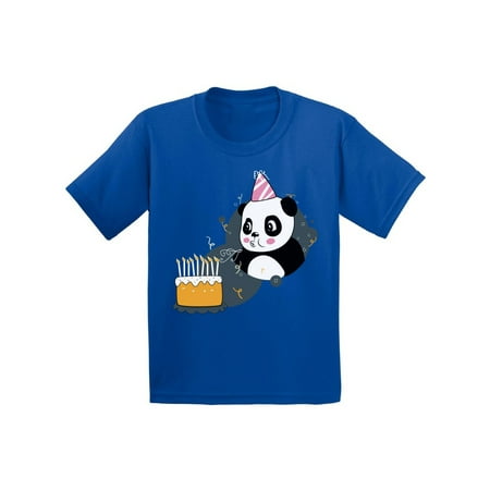 Awkward Styles Panda Birthday Infant Shirt Kids Birthday Gifts Funny Animal Lover Tshirt Cute Panda with a Birthday Cake T shirt Themed Party Shirt for Birthday Boy Shirt for Birthday