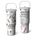 thumbnail image 2 of 1pc Hairstylist 30oz Tumbler with Straw & Handle - Insulated Stainless Steel Cup | Holiday Gift for Man Women (Christmas, Valentine's, Birthday), 2 of 7